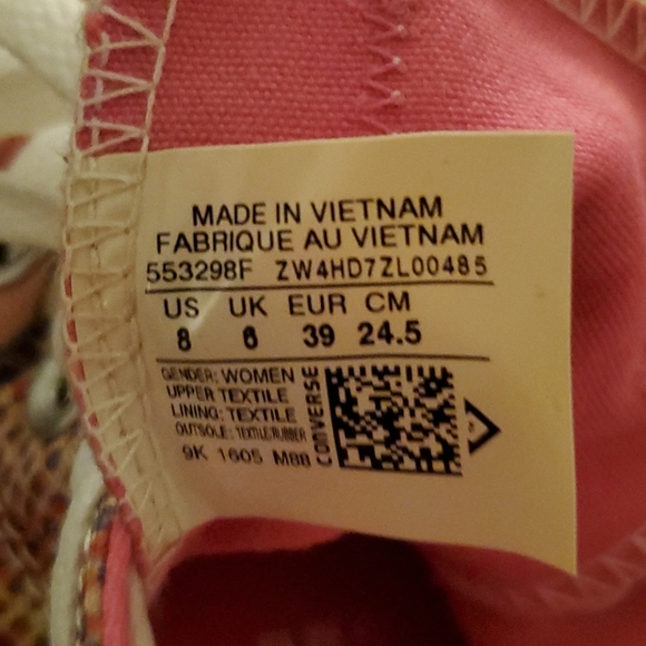 LATTICE & ROSES CONVERSE TENNIS SHOES - Picture 6 of 10